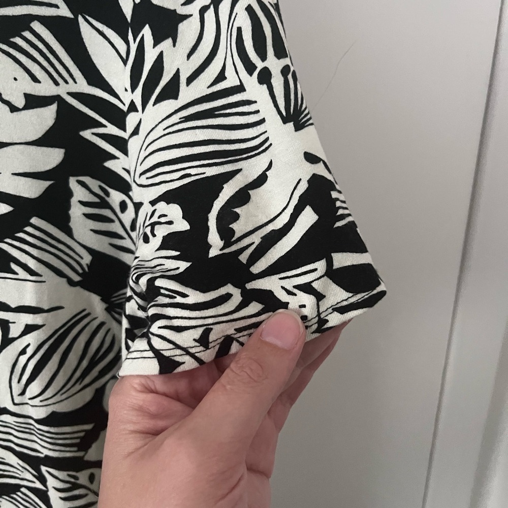 Tahari Mini Dress Black & White Floral 1X Plus Size - Picture 11 of 11